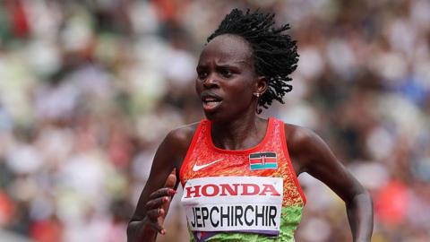 Peres Jepchirchir competes in the women's marathon at the 2025 World Athletics Championships