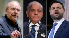 انځور کې:د امریکا مرستیال ولسمشر، د پاکستان لومړی وزیر او د ایران د پارلمان مشر