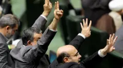 در مجلس ایران علامت «دو» و «چهار» برای رای‌گیری سریع و غیرالکترونیکی استفاده می‌شود و دو به معنای موافق و چهار به معنای مخالف است