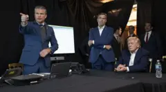  ترامب مع مسؤولين أمريكيين 