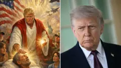 ИИ-изображение и Дональд Трамп