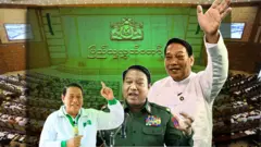 ကြံ့ခိုင်ရေးပါတီဥက္ကဋ္ဌဦးခင်ရီကို ပြည်သူ့လွှတ်တော်အစည်းအဝေးနောက်ခံဖြင့် သရုပ်ဖော်ထားပါတယ်။