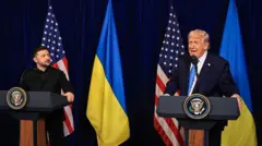 Trump ve Zelenskiy'nin ortak basın toplantısı. 