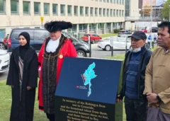 ရိုဟင်ဂျာအထိမ်းအမှတ်ကျောက်တိုင် ယူကေမှာ စိုက်ထူ