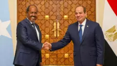 Pirezidantii Somaaliyaa Sheek Hasan Mahaammud fi pirezidantii Masirii Abdel Fattaah al- Siisii