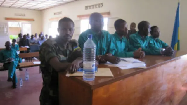 Lieutenant Joel Mutabazi imbere ya sentare