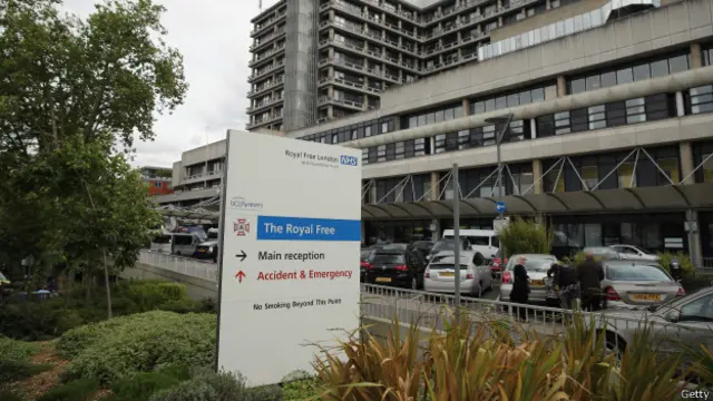 医治感染埃博拉病毒英国人的伦敦皇家免费医院（Royal Free Hospital）
