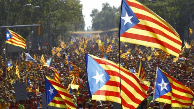 Những người Catalan ủng hộ việc độc lập cảm thấy được khích lệ về những gì đang diễn ra tại Scotland