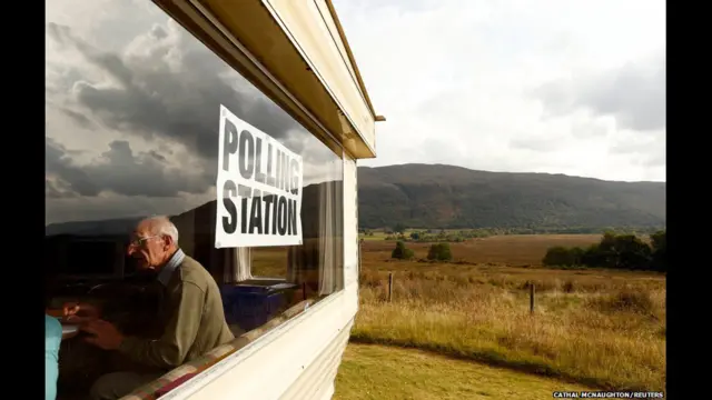 Cử tri trên khắp Scotland đã đến các cơ sở bỏ phiếu để quyết định tương lai của đất nước. Có hơn 97% người tới bỏ phiếu trên tổng số đã đăng ký, vượt hẳn mong đợi trước đó.