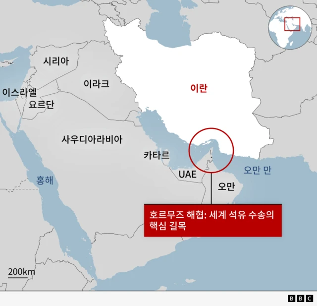 호르무즈 해협 위치