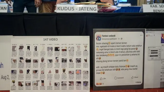 Petugas kepolisian merapikan barang bukti usai konferensi pers ungkap kasus asusila dan pornografi di Bareskrim Mabes Polri, Jakarta, Rabu (21/05).