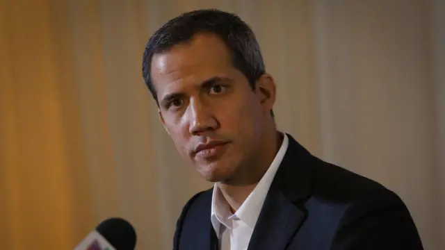 Ông Juan Guaidó tại một cuộc họp báo ở Florida năm 2023