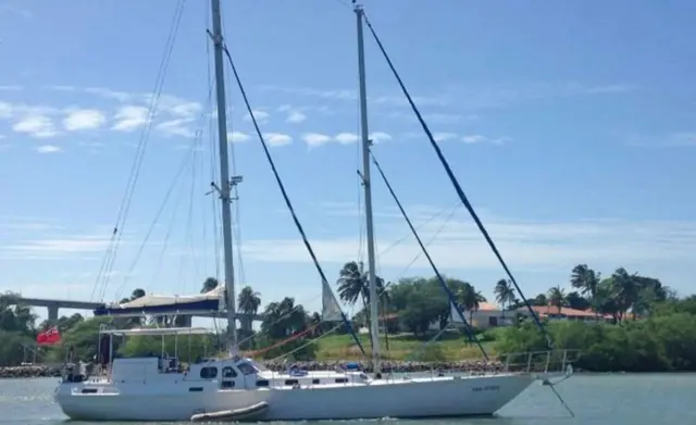 Le yacht Rich Harvest photographié au large des côtes brésiliennes en 2017