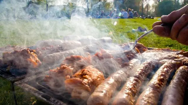 Close up of barbecue