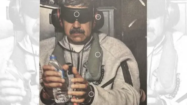 નિકોલસ મદુરો, આંખે પાટા કાનમાં હેડફોન અને હાથમાં બોટલ શું સૂચવે છે, મદુરો સામે કેસ, ડેલ્ટા ફોર્સ બીબીસી ગુજરાતી