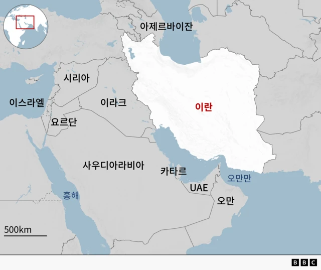 이란의 위치
