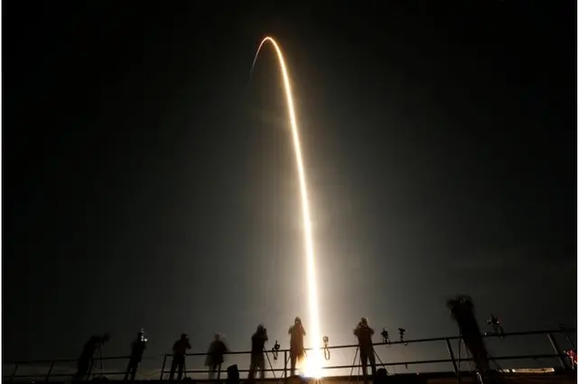 Timelapse of rocket launch