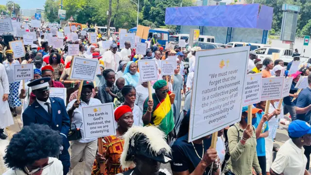 section of catholics - sisters, fathers and others during an anti-galamsey demo last year