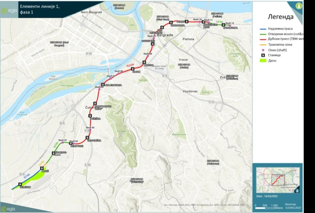 prva linija beogradskog metroa