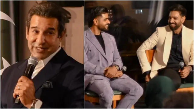 वसीम अकरम, बाबर आज़म और हारिस रऊफ़