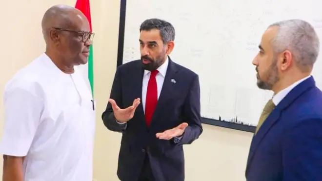 FCT Minister Nyesom Wike and foreign envoy, February 2024