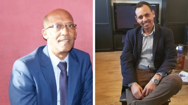 ዶ/ር ክፍለማርያም ኣብርሃም ምስ መምህር ጸጋይ ገብረሂወት