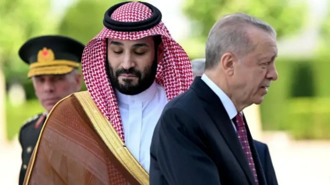 د سعودي ولیعهد له ولسمشر اردوغان سره