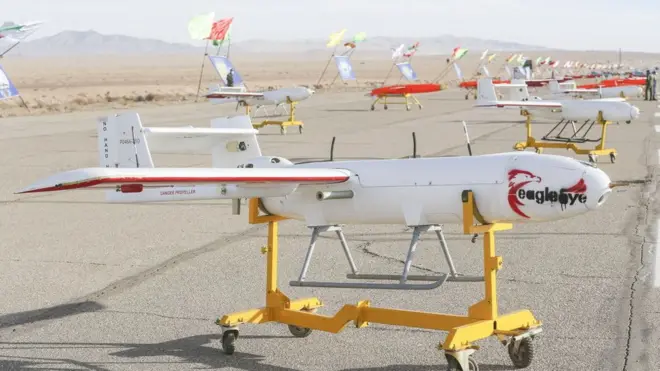UAV drill held by Iranian military in Semnan, Iran in 2021