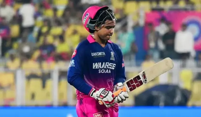 Vaibhav Suryavanshi played a fiery innings in the IPL match played on Monday. සඳුදා පැවති IPL තරඟයේදී වෛභව් සූර්යවංශි ප්රවේගකාරී ඉනිමක් ක්රීඩා කළේය.