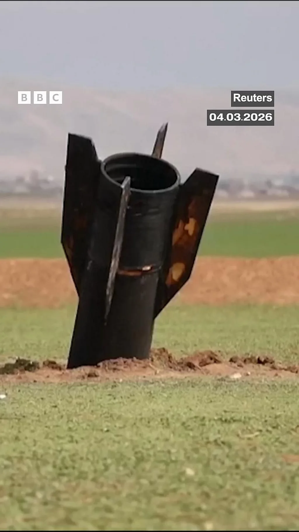 సిరియా పొలాల్లో ఇరాన్ మిసైల్