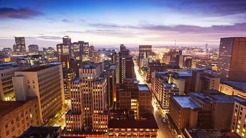 The Johannesburg city centre skyline. (BFG Images/Getty)