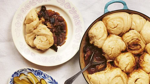 Olia Hercules Olia Hercules's nudli is a vegetarian twist with mushrooms and potatoes in a vegetable broth (Credit: Olia Hercules)