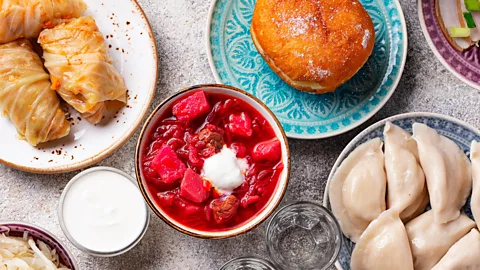 Yuliya Furman/Alamy An assortment of Ukrainian dishes (Credit: Yuliya Furman/Alamy)