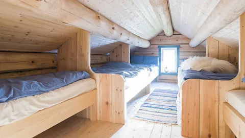 Kristofer Ryde/Haukali333 The beds are built into the walls head-to-foot as they would have been in the mid-1800s for warmth (Credit: Kristofer Ryde/Haukali333)