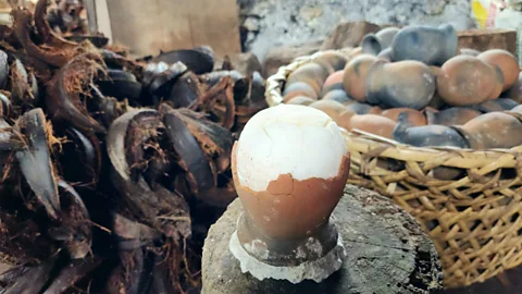 National Commission for Culture and the Arts An asin tibuok – egg-shaped salt packed into a ceramic case (Credit: National Commission for Culture and the Arts)