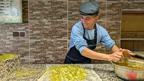 Jen Rose Smith It takes years for bakers to become katmer masters, and they start young (Credit: Jen Rose Smith)