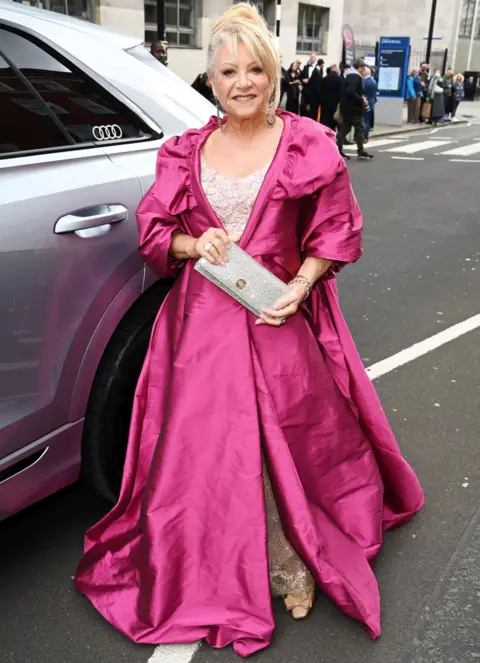 PA Media Dame Elaine Paige arrives in an Audi at The Olivier Awards 2026 at Royal Albert Hall on April 12, 2026 in London, England