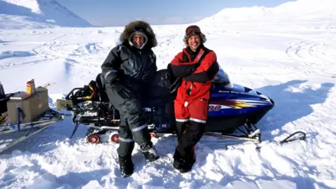 Doug Allan David Attenborough and Doug Allan